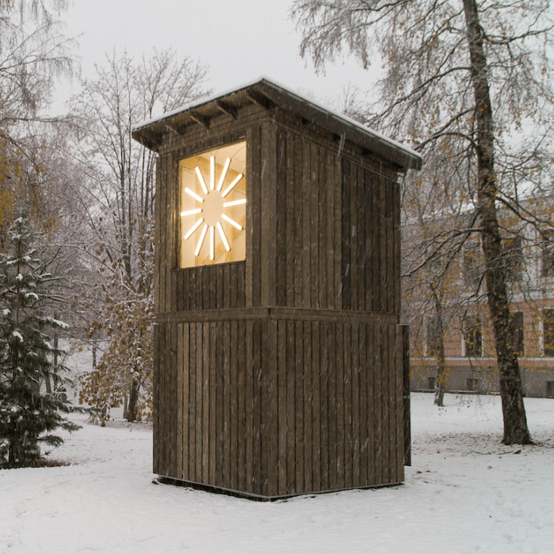 Lysinstallasjon i samarbeid med kunstner Timo Toots